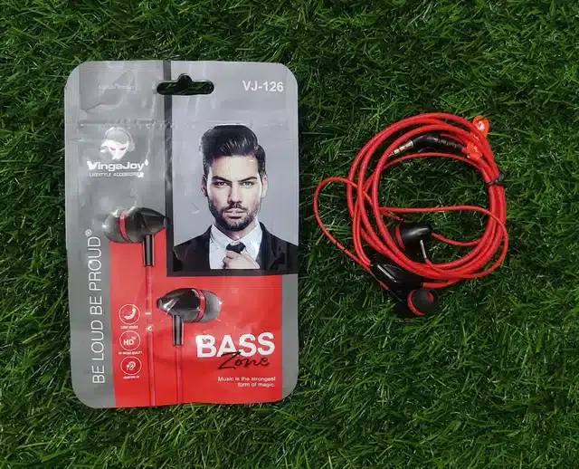 Vingajoy VJ-126 Be Loud Be Proud Wired Earphone, Red
