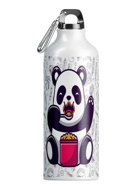 Printed Aluminium Cartoon Sipper Water Bottle for Kids, Multicolor, 600 ml, GT-426
