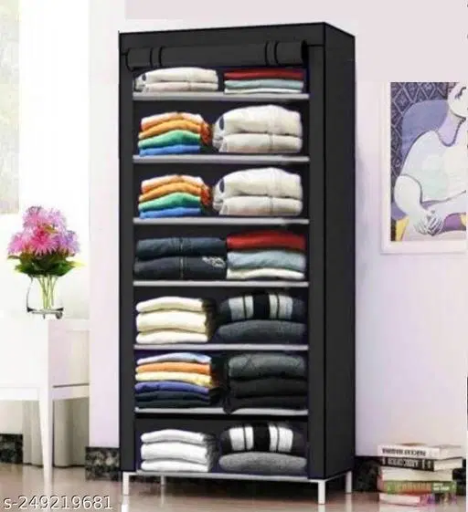 Metal 7 Layer Collapsible Multipurpose Rack, Black