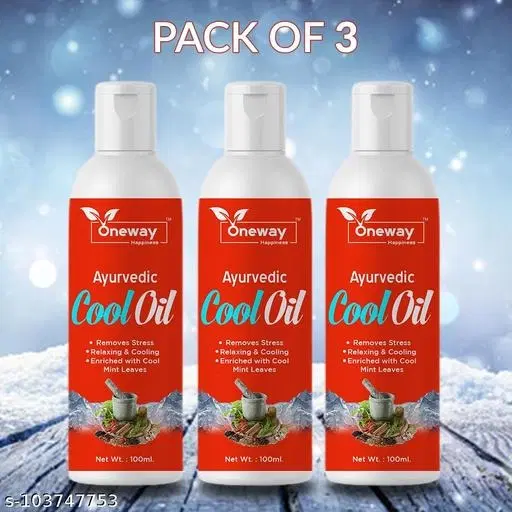 Oneway Happiness Thanda Thanda Cool-Cool Hair Oil, Pack of 3 (100 ml)