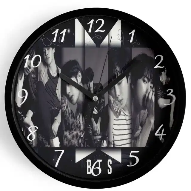 BTS Printed Wall Clock, Multicolor, 7 Inches