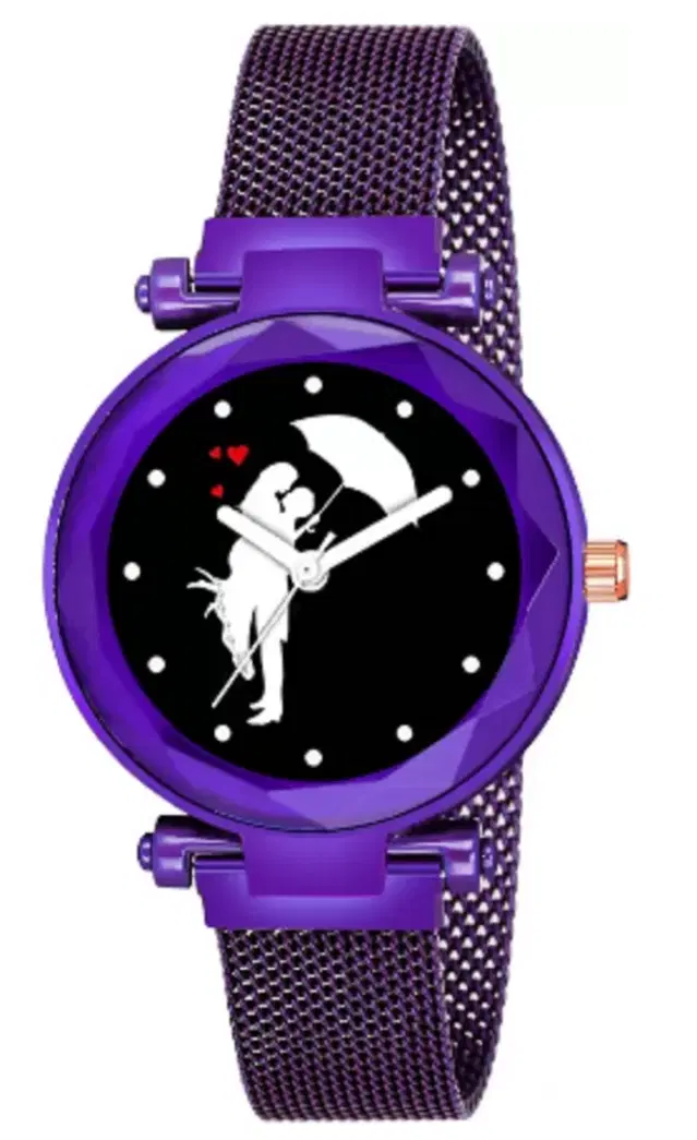 Analog Watch for Women & Girls (Purple)