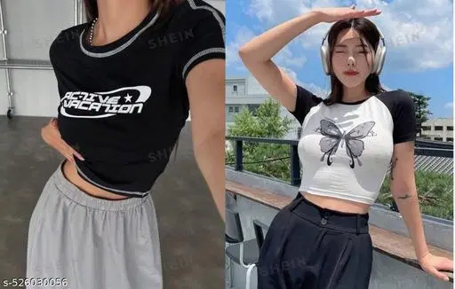 Lycra Top for Women, Black, Pack of 2 (XS)