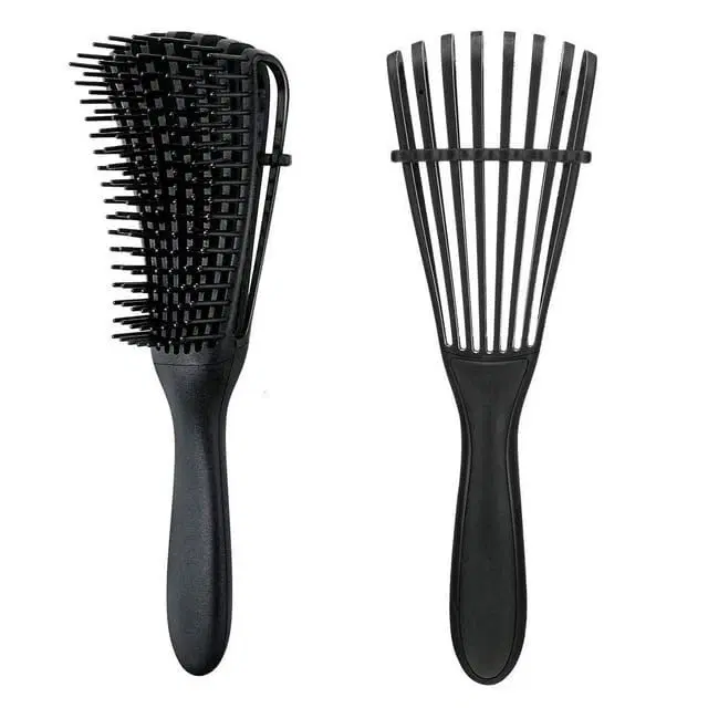 Plastic Hair Combs, Black, Pack of 2
