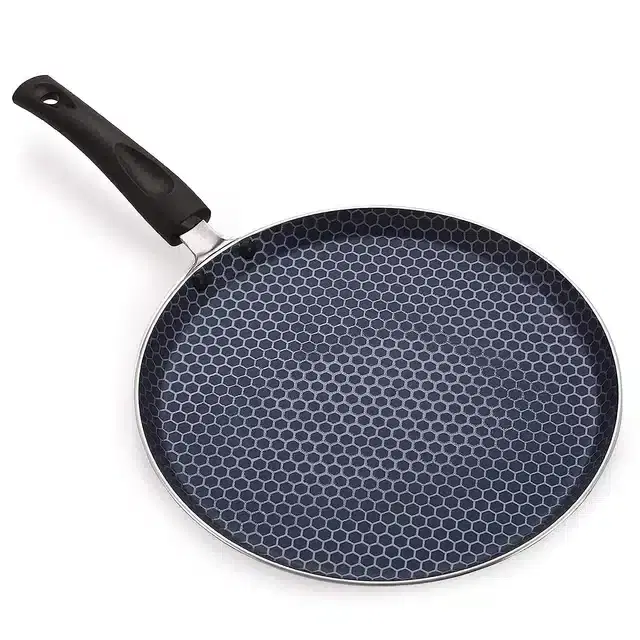 Aluminium Honeycomb Non Stick Dosa Tawa, Black, 26 cm