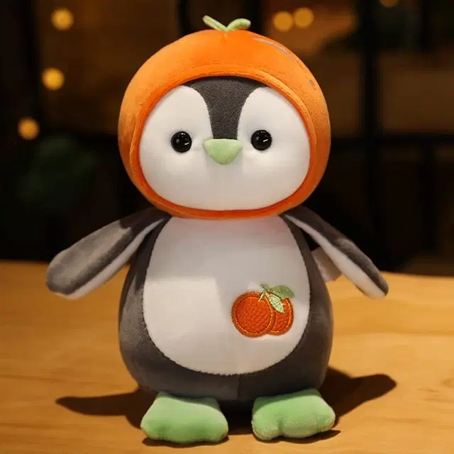SOFT TOYS Baby Penguin SOFT Toy (22 Cm) Cute & Cuddly Multicolor Plush For Kids(FRUIT PENGUIN-22CM)