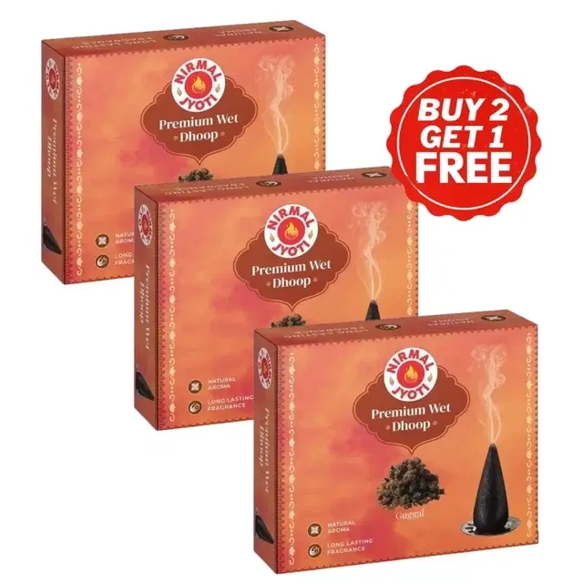 Nirmal Jyoti Guggal Wet dhoop 3X36g (Buy 2 Get 1 Free)
