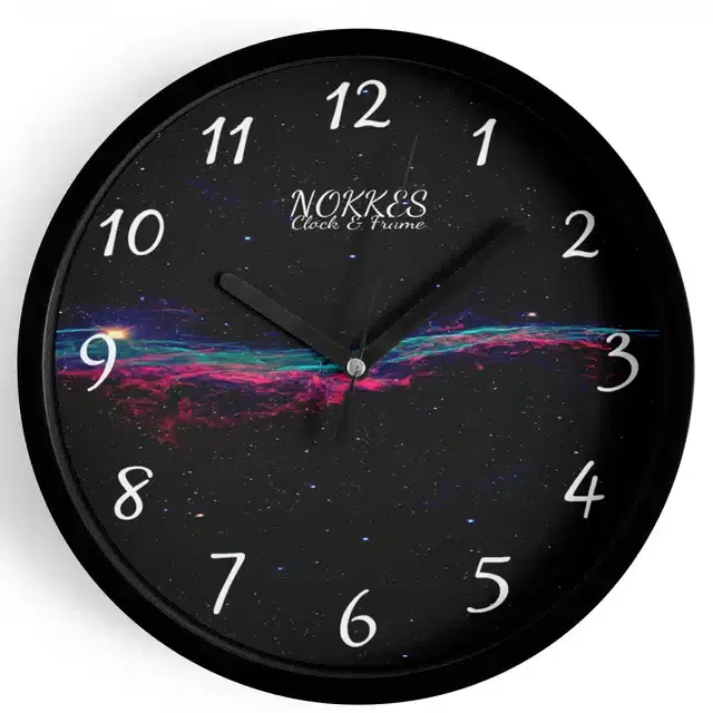 Plastic Printed Wall Clock, Multicolor, 7 Inches