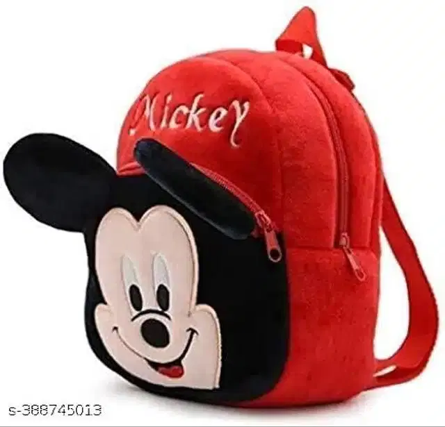 Polyester Backpack for Kids, Red & Black