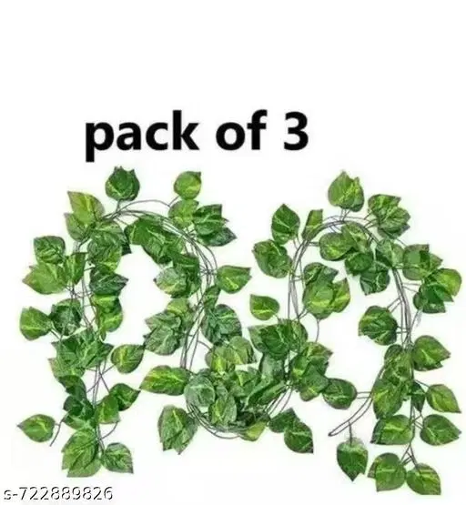 Moneyplant Garlands Plant for Women, Pack of 3 (Green)