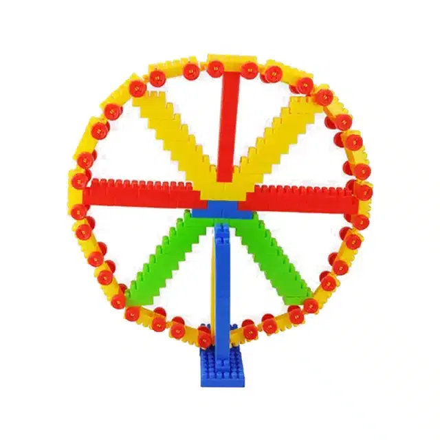 Plastic Educational Stem 100 Pcs Building Blocks Toy Set for Kids, Multicolor