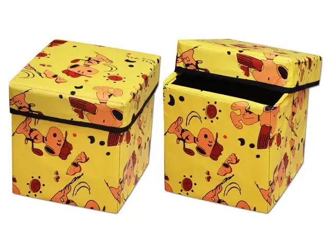 PVC Printed Foldable Kids Stool, Multicolor