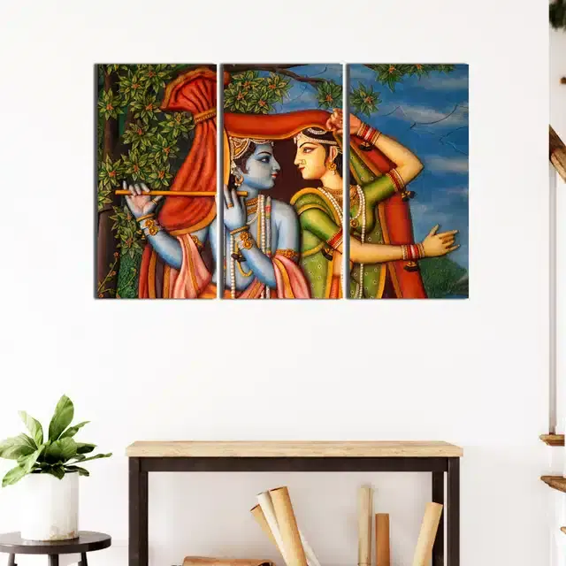 Wooden Wall Paintings, Set of 1, Multicolor, 24x16 Inches