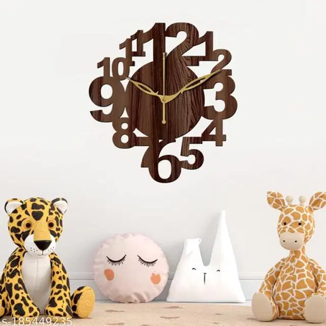 Wooden Wall Clock, Brown