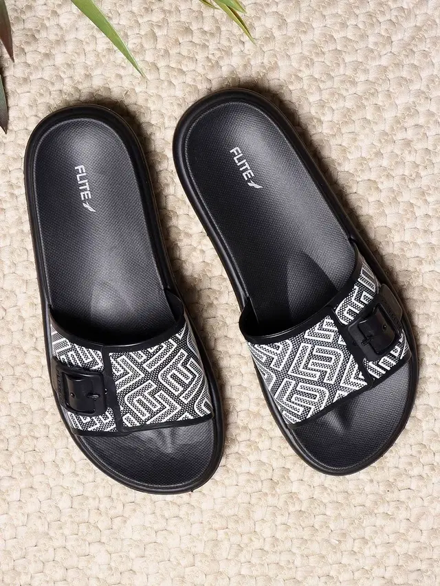 FLITE Sliders for Women (Black, 4 UK/India)