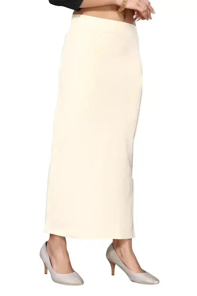 Saree Petticoat for Women (Cream, M)