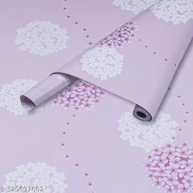 Vinyl Wallpaper for Home, Pink, 45x250 cm