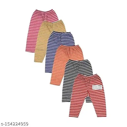 Woolen Thermal Bottomwear for Kids, Pack of 6 (Multicolor, 0-3 Months)
