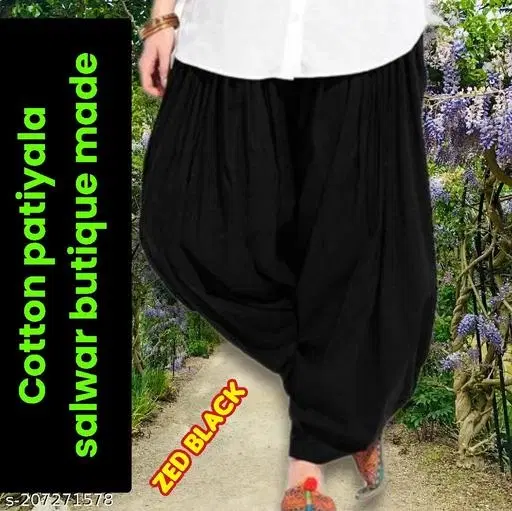 Salwar for Women (Black, 28)