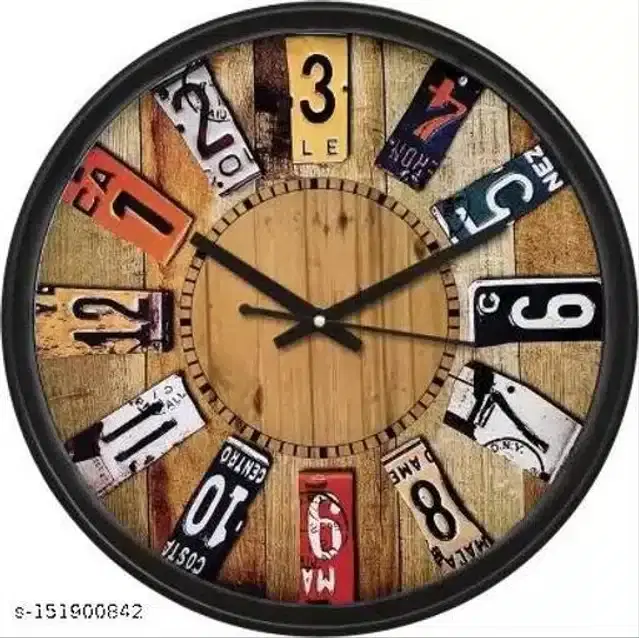 Designer Analog Wall Clock, Multicolor