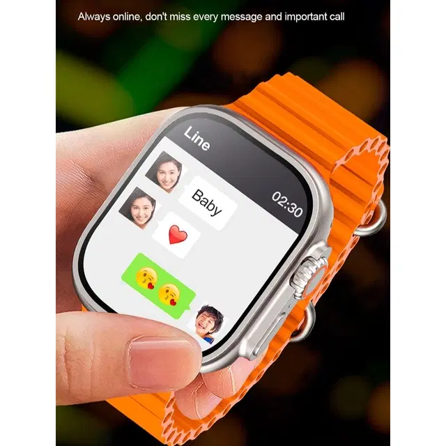 Silicone Strap S8 Ultra Smart Watch, Orange