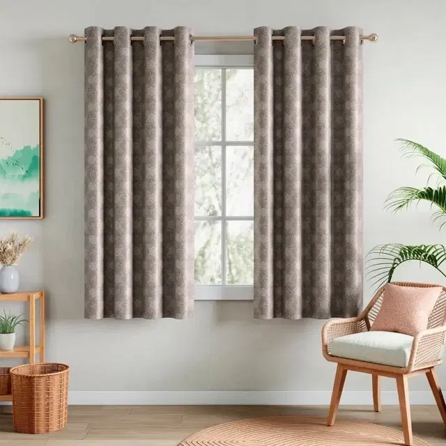 Rivermoor 100% Polyester Printed Pack Of 2 Window Curtains Maison Heirloom Grey 114 X 152 Cm