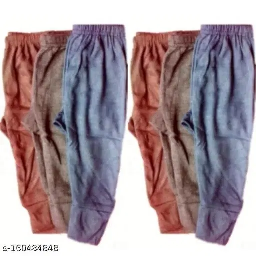 Woolen Thermal Bottomwear for Kids, Pack of 6 (Multicolor, 0-3 Months)