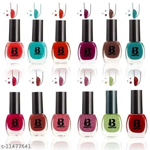 Banetion Matte Nail Polish, Multicolor, Pack of 12