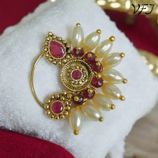 Brass Nosepin for Women (Gold)