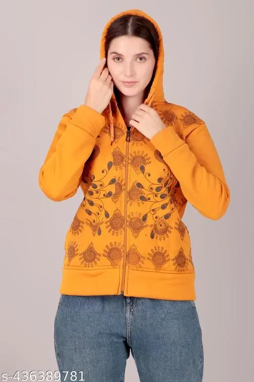 Polyester Sweater for Women (Yellow, M)