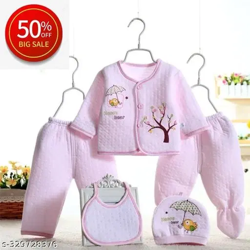 Winter Clothing Set for Kids, Set of 1 (Multicolor, 0-3 Months)