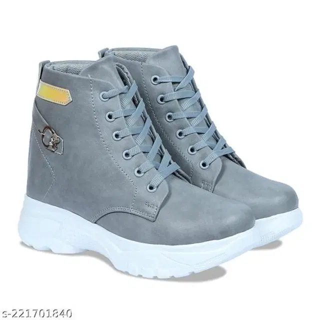 Boots for Women (Grey, 3)