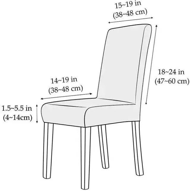 Polycotton Chair Cover, Multicolor, Pack of 2