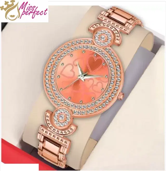 Analog Watch for Women & Girls (Rose Gold)