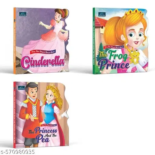 Fairy Tale Shaped Board Book | Cinderella , The Frog Prince , The Princess and the Pea | A Magical Trio of Shaped Tales That Spark Imagination and Love for Reading | story books | Set of 3