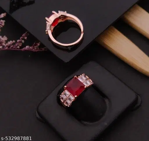 Amazing Ruby Flower Ring