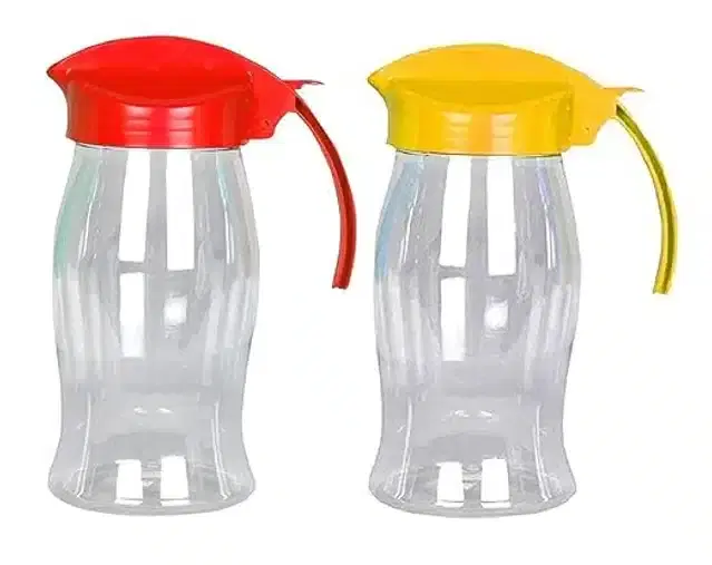 Plastic Leak Proof Oil Storage Container, 1000 ml, Multicolor, Pack of 2