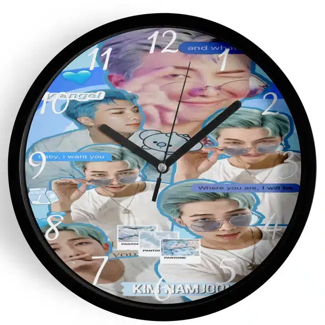 HD Printed Plastic Wall Clock, Multicolor, 10x10 Inches