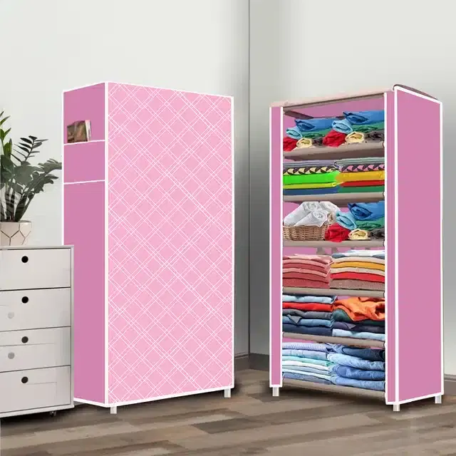 Portable Lightweight Cloth Storage Bag, Pink