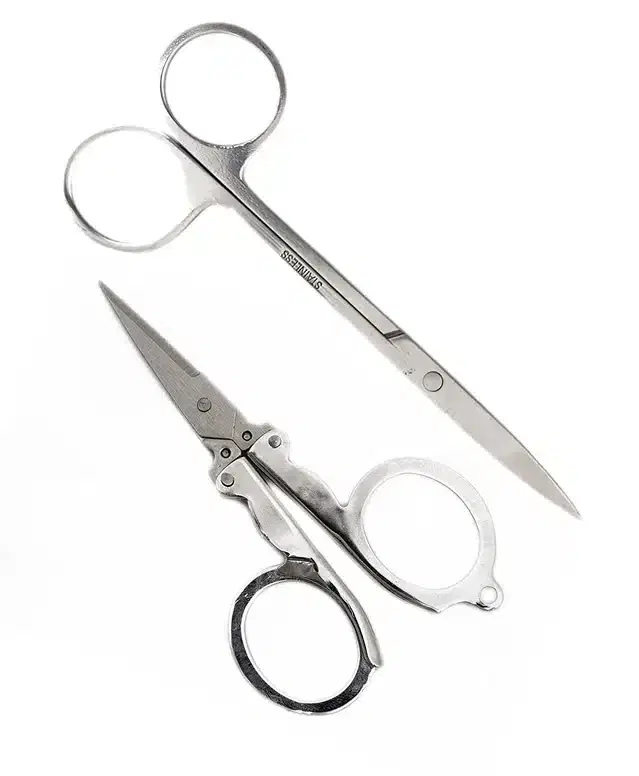 Eyebrows Cutting Scissor, Pack of 2, Silver