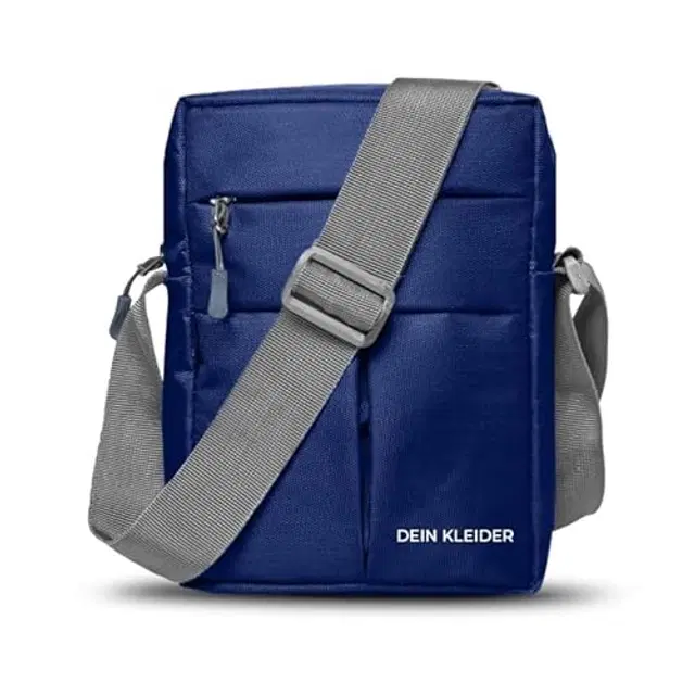 Polyester Cross Body Bag for Men & Women, Blue
