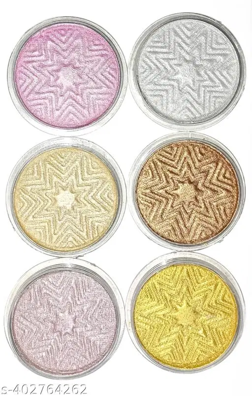 Face Highlighter, Multicolor, Pack of 6