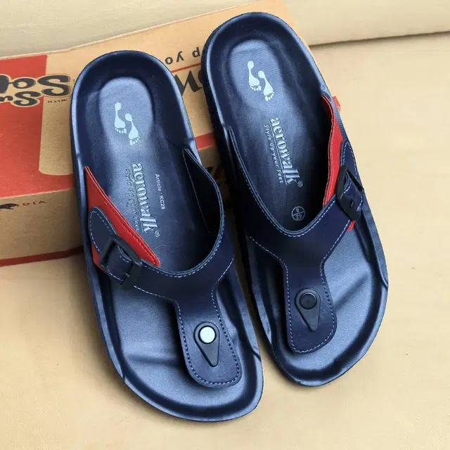 aerowalk Flip Flops for Men (Multicolor, 6)