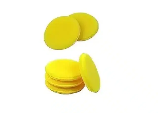 Durable Car Cleaning Sponge, Yellow, Pack of 6