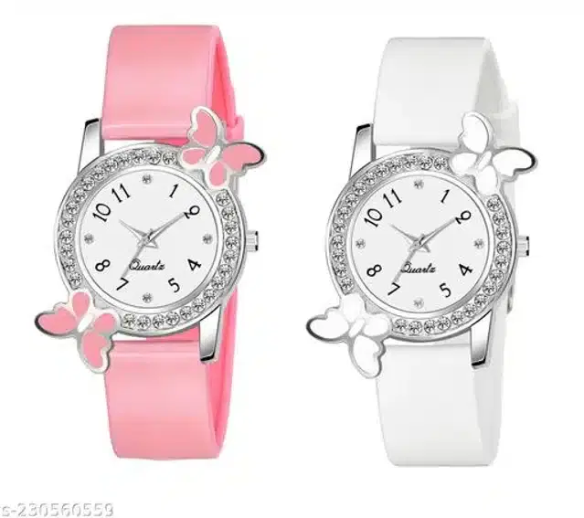 Analog Watch for Women, Pack of 2 (Multicolor)