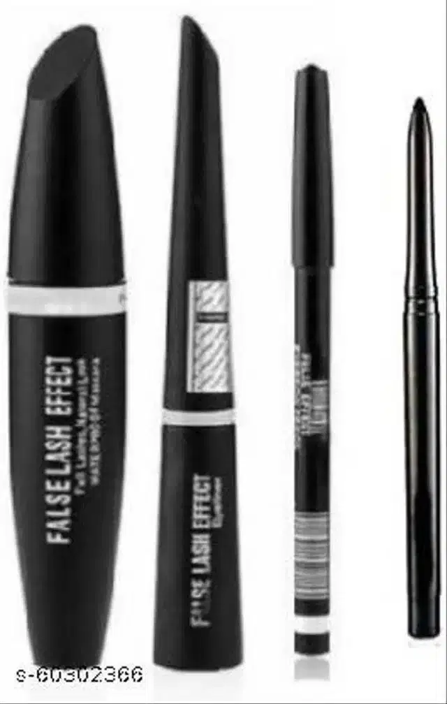 Eye Makeup Combo, Black, Set of 4