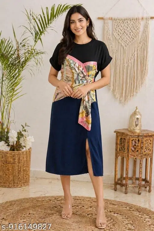 Gown for Women (Blue, XL)