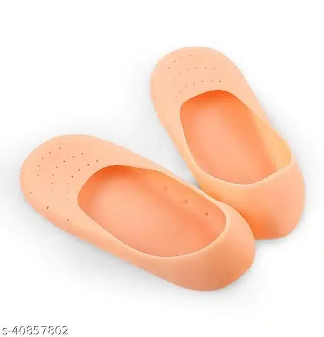 Moisturizing Silicon Gel Socks, Beige