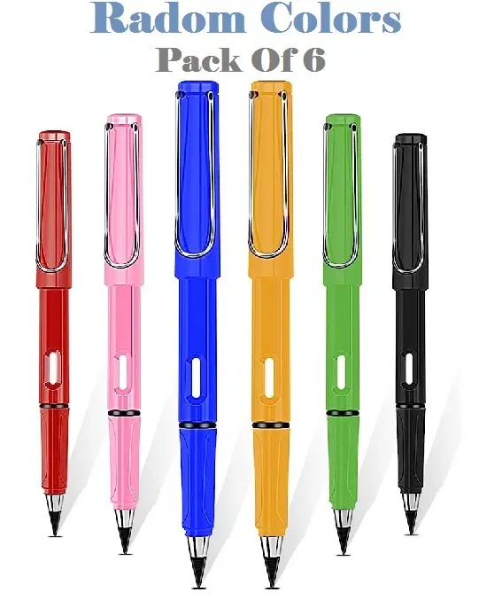 Inkless Everlasting Pencils for Kids, Multicolor, Pack of 6