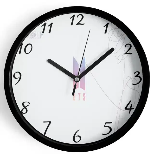 HD Printed Plastic Wall Clock, Multicolor, 10x10 Inches
